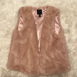 Faux fur vest.